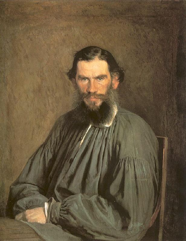 Kramskoy, Ivan Nikolaevich Portrait of the Writer Leo Tolstoy Sweden oil painting art